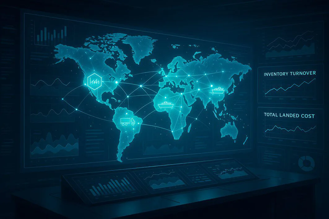 To illustrate the advanced technological tools like AI, WMS, and TMS used for modern supply chain optimization.