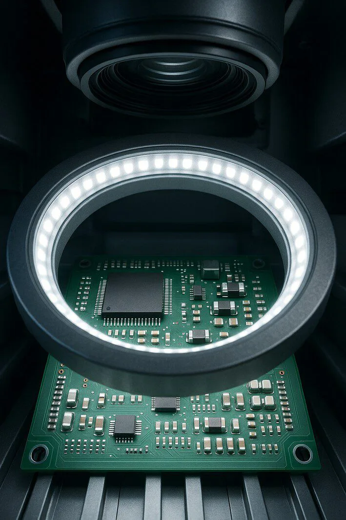 To illustrate Step 4: Automated Optical Inspection (AOI), highlighting the critical quality control stage.