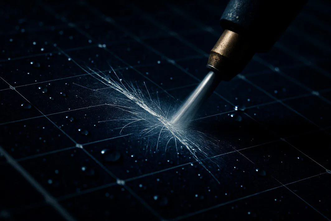 To visually represent the hidden dangers and potential for costly damage from improper DIY solar panel maintenance techniques.